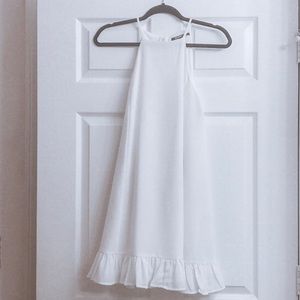 White Gianni Bini Ruffle Dress